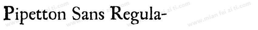 Pipetton Sans Regula字体转换